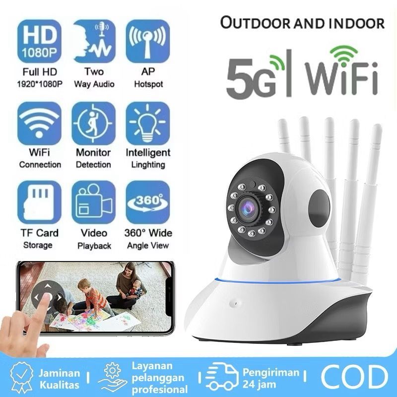 Kamera CCTV Wireless WIFI Lampu CCTV 360 Smart Kamera Indoor Anti Maling
