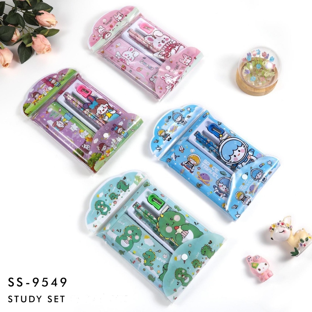 Squeezy Perlengkapan Alat tulis / Study set (SS-9549)