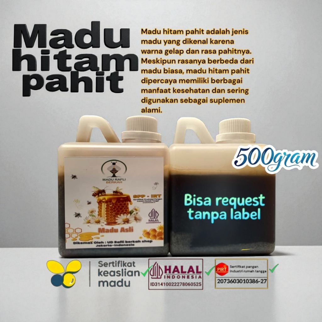 

madu hitam pahit isi 500gram