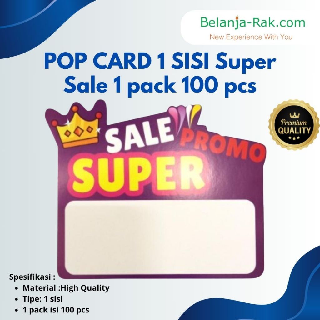 

Pop Card 1s Super Sale Popcard Kertas Promosi isi 100Pcs
