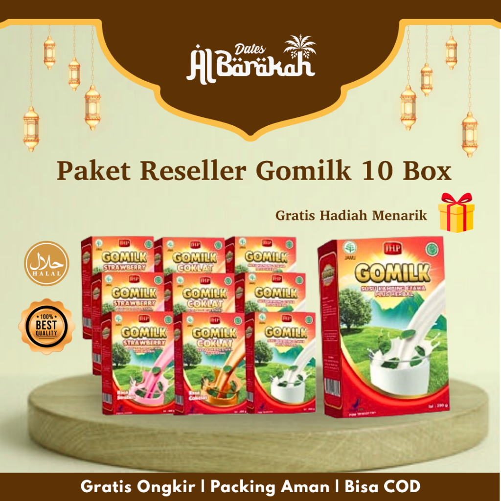 

[ Paket Reseller 10 Box ] Gomilk 200g Susu Etawa Plus Herbal Daun Kelor