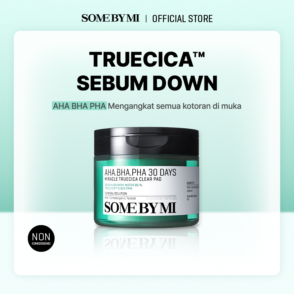 SOME BY MI Aha Bha Pha 30 Days Miracle Truecica Clear Pad / Kapas Eksfoliasi Kulit Jerawat