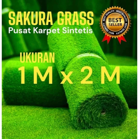 KARPET RUMPUT SINTETIS SWISS 100 CM X 100 CM/100 CM X 200 CM TEBAL KETEBALAN 30 MM
