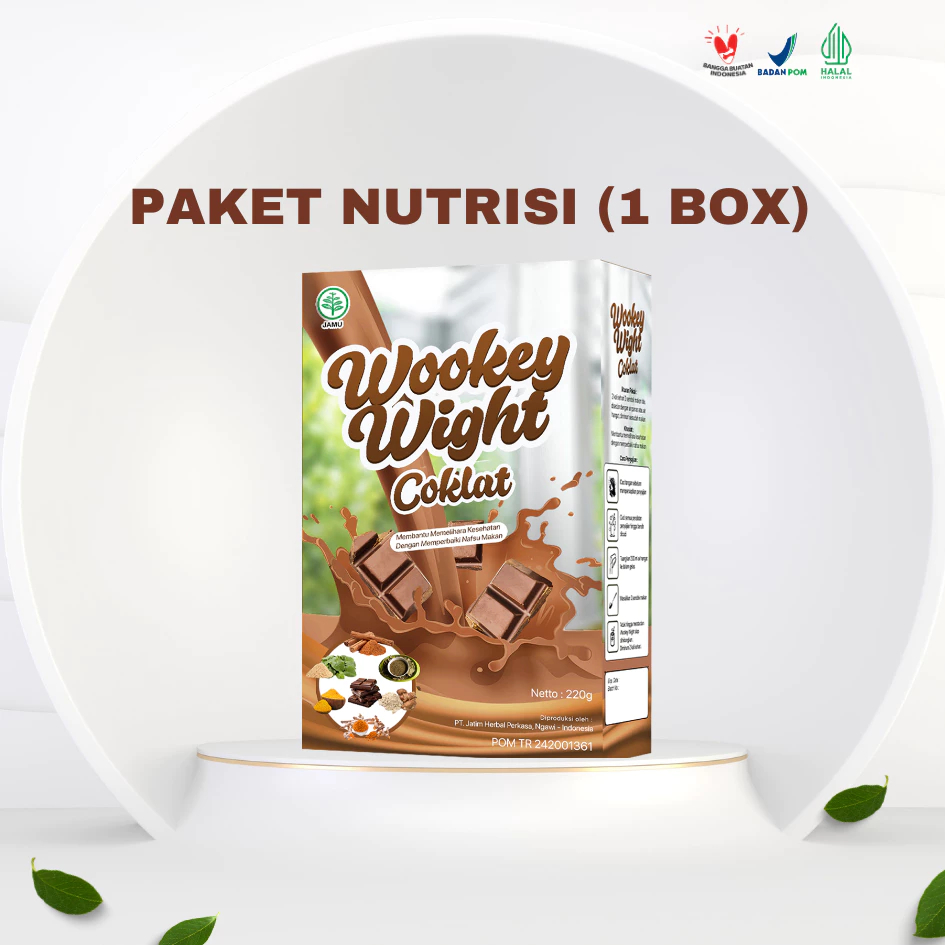 

[ DISON 1 BOX ] Wookey Weight Coklat - Susu Penambah Berat Badan 220gr Paket Nutrisi 1 Box No.1 Di