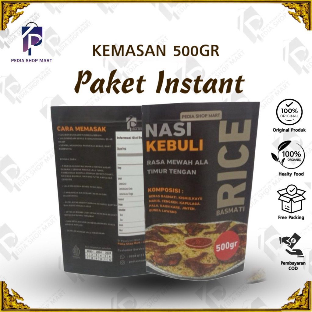 

Termurah Paket Instant Nasi Kebuli 500gr & Kismis