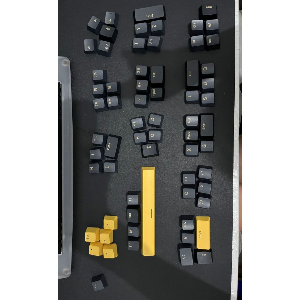 Keycaps Copotan Vortexseries GT65 Byon - Black Yellow - Tanpa Keyboard dan Swith - Hanya Keycaps Saj