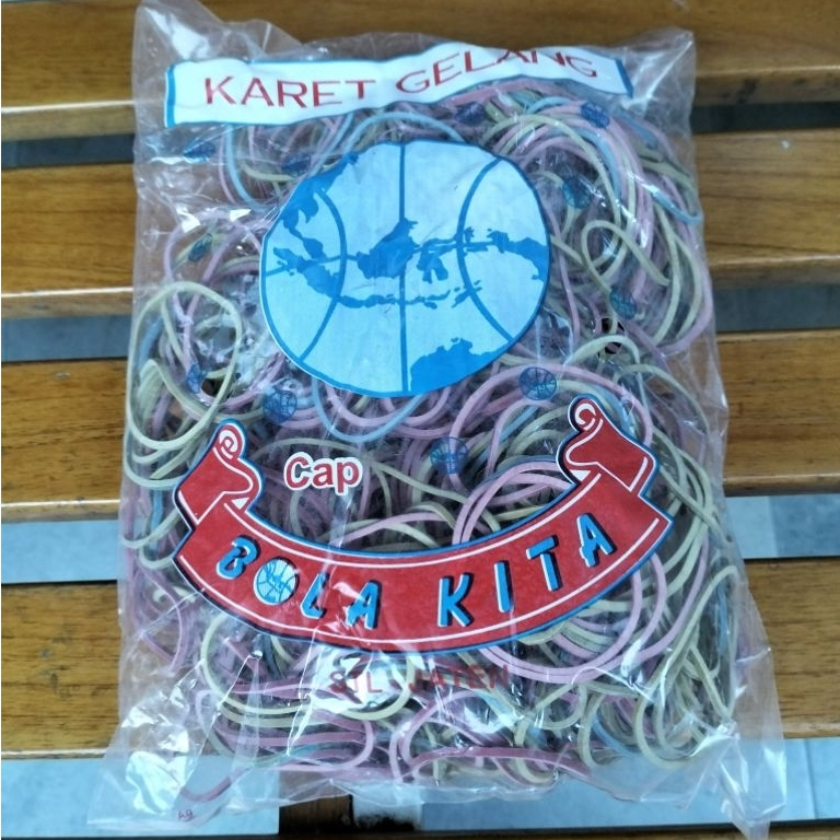 

Grosir Murah / Karet Gelang 400g / Cap Bola Kita/ Kuat / Campur / Ekonomis