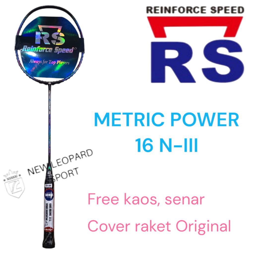 Raket Badminton RS Metric Power 16 N-III/ Raket Badminton Reinforce Speed