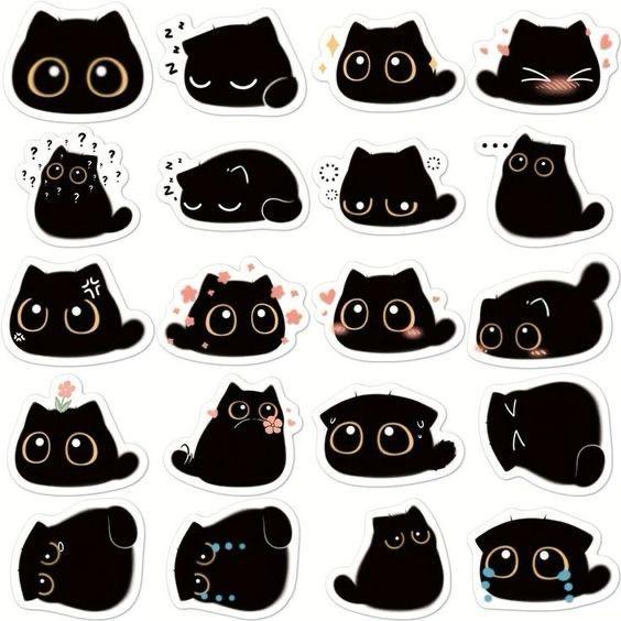 

Stiker Printing Black Cat Character bisa custom warna dan ukuran silakan chat admin