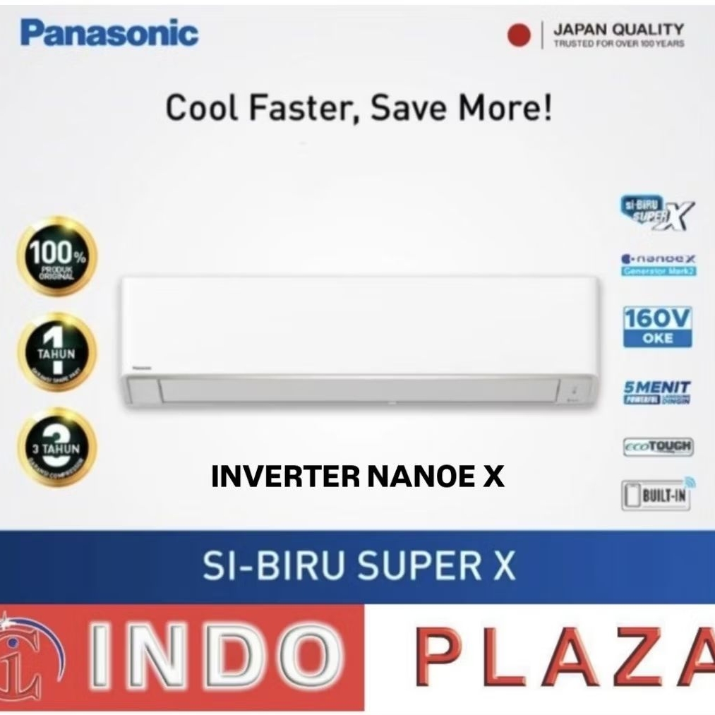 AC PANASONIC 2.5 PK CS-XU24XKP / XU24XKP PREMIUM INVERTER NANOE X ECO MODE
