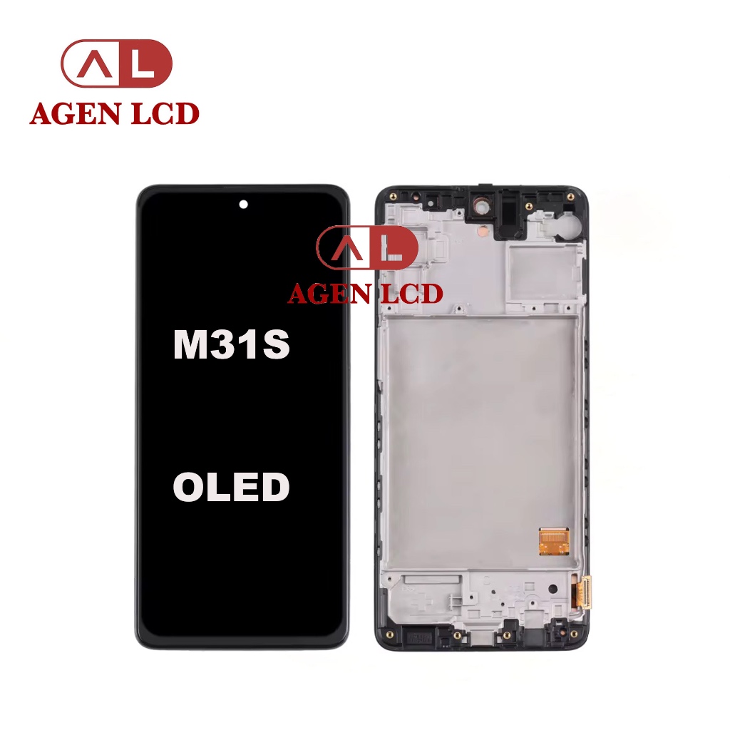 LCD OLED For Samsung M31S - SM-M317 OLED +FRAME HITAM