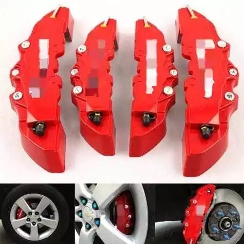 COVER REM CALIPER UNIVERSAL Cover Disk Brake Cover Rem Mobil Medium Merah Universal Berlogo Cover Re