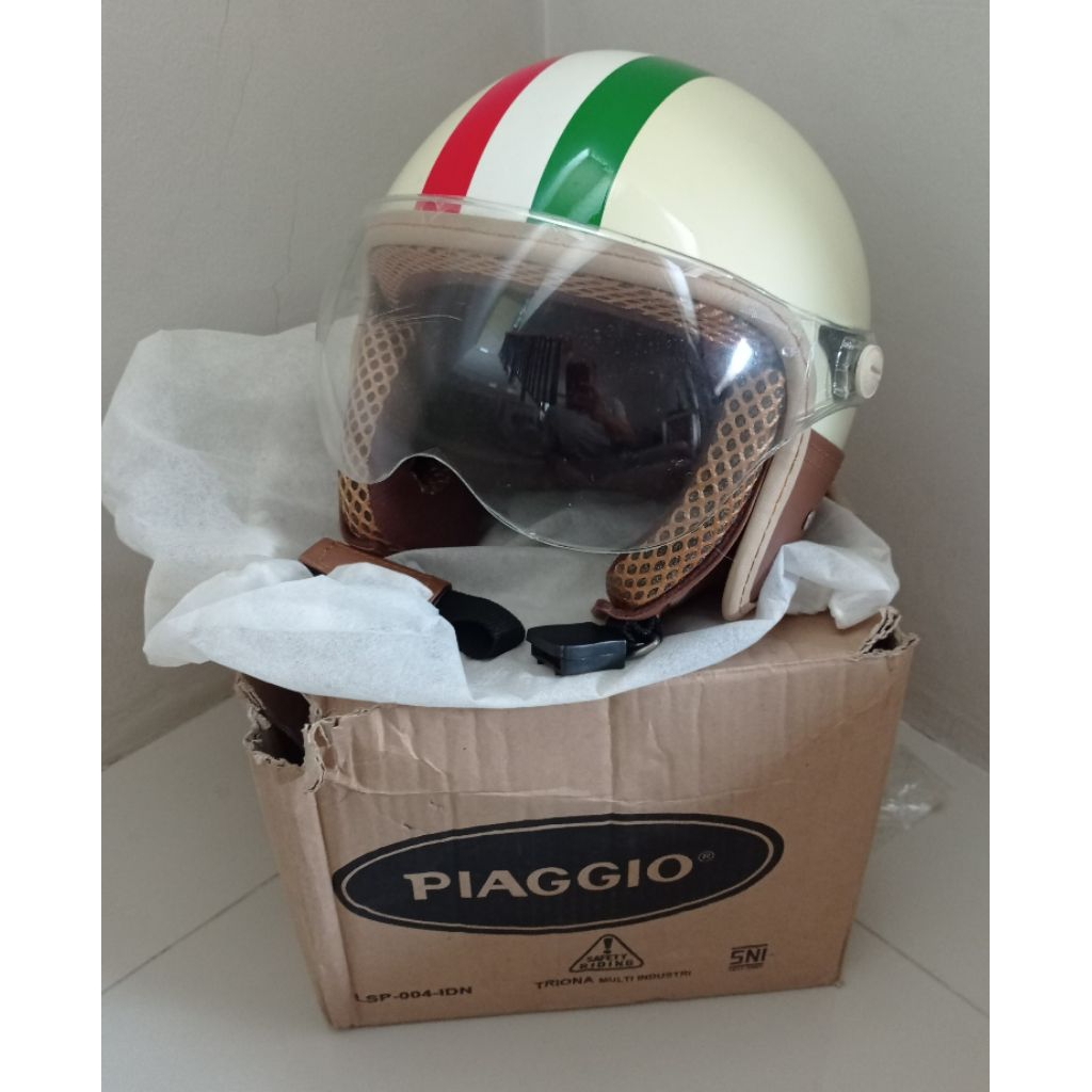 Helm Vespa Helm Piaggio Helm Half Face Original NOS
