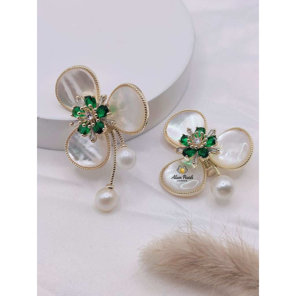 Bros bunga mutiara air laut mix kulit kerang