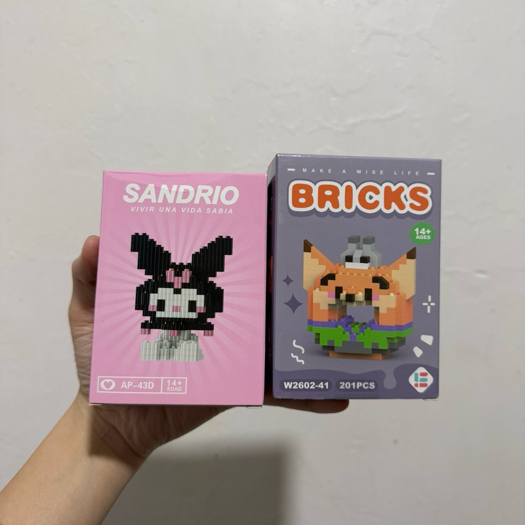 mainan balok bricks lego kuromi zootopia fox