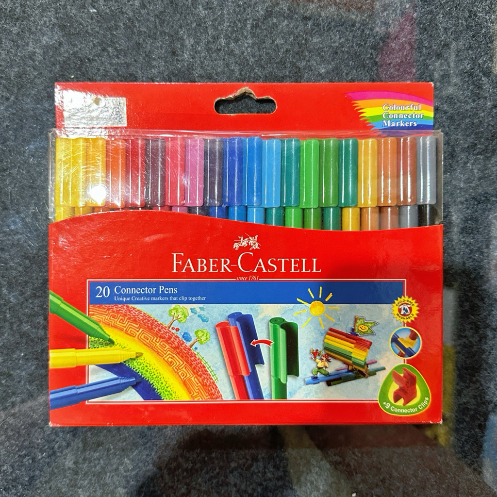 

Spidol Warna FABER CASTELL Isi 20 Connector Pens [1 SET]