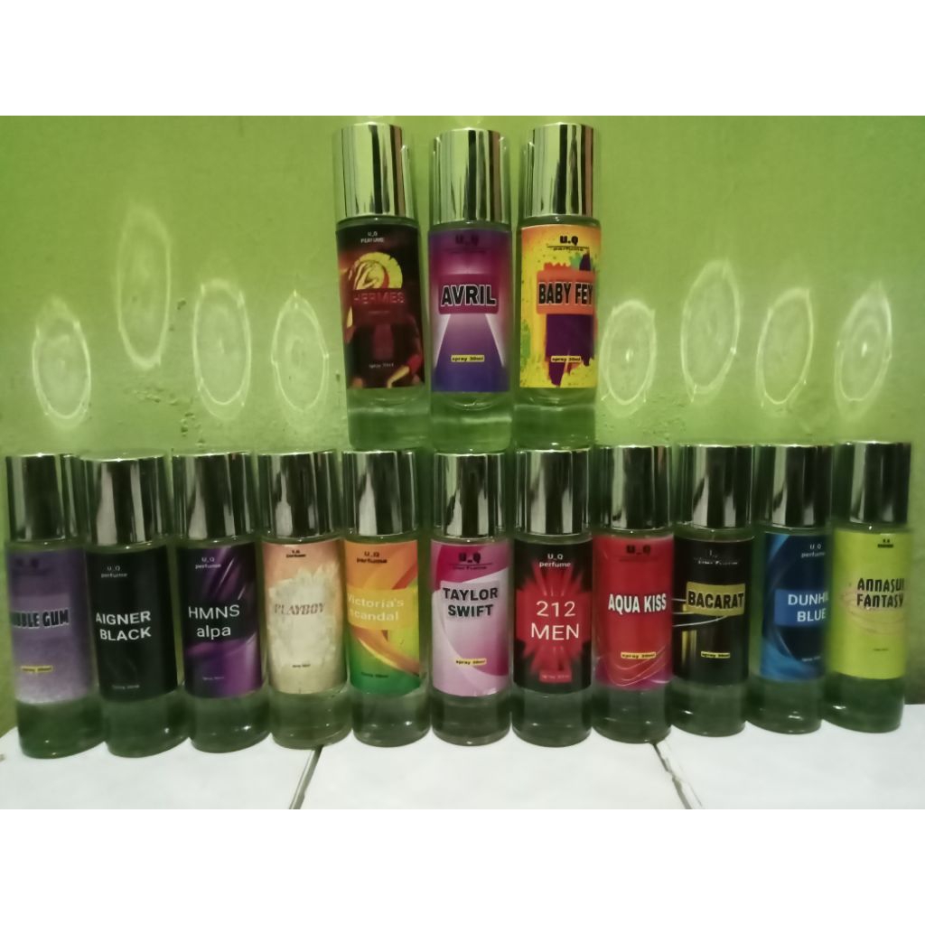parfume spray 30ml, dengan kekuatan aroma yang tahan lama