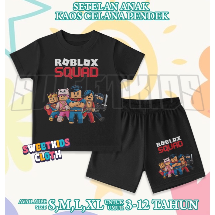Kaos Anak Roblox Squad Characters / Celana Baju Anak Roblox Squad One Set Anak Usia 3-12 Tahun