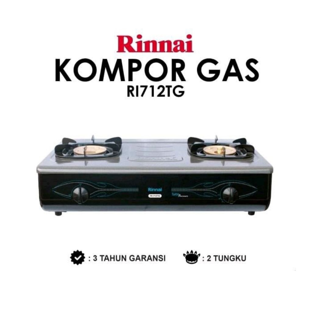 Kompor Turbo Rinnai RI 712tg Anti Gores Kompor Gas Rinnai Ri712tg Kompor Gas 2 Tungku Ri 712 Tg