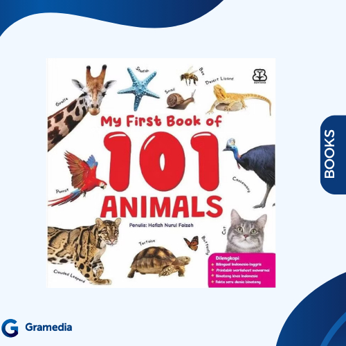 Gramedia Medan - MY FIRST BOOK - MY FIRST BOOK OF 101 ANIMALS (BOARDBOOK)