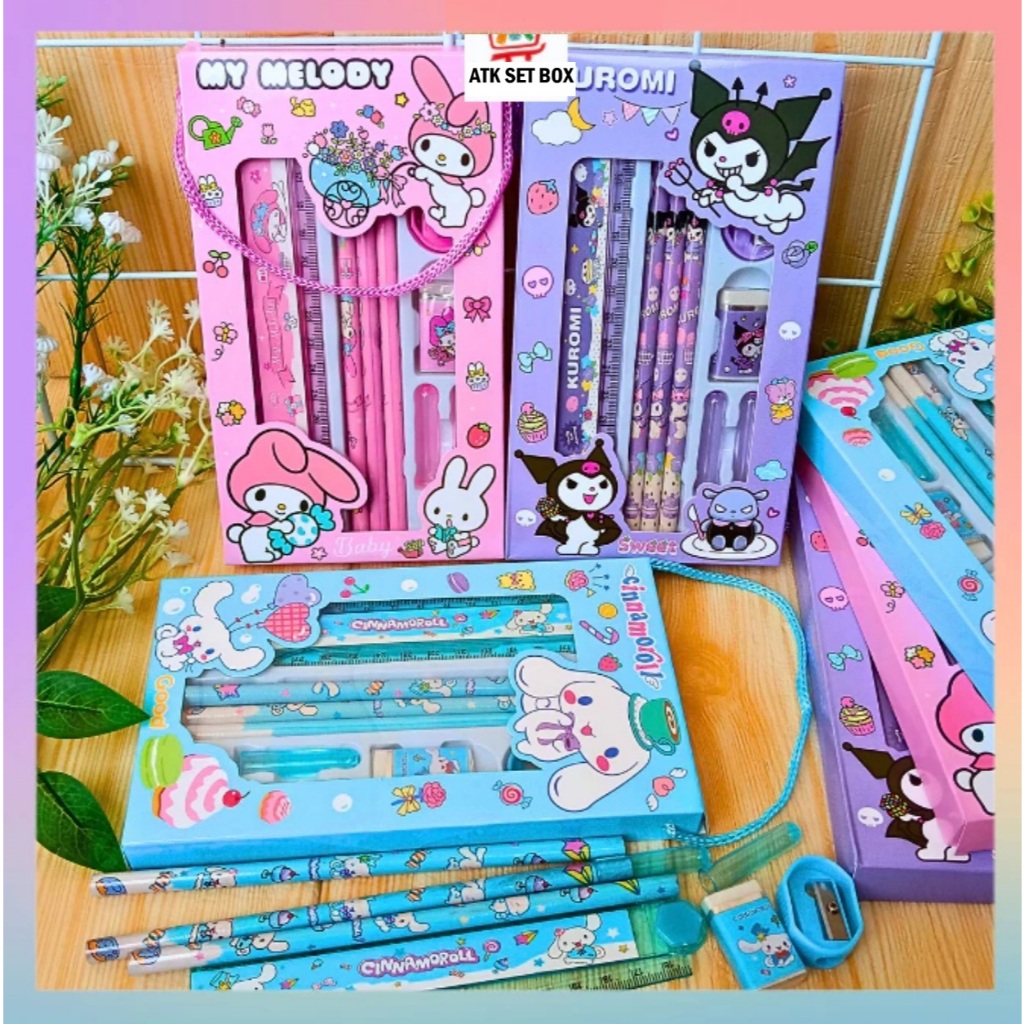 

Alat Tulis Anak Set Box 8 in 1 Motif Karakter Sanrio Labubu Capybara Stationary Set Perlengkapan Sekolah Lucu