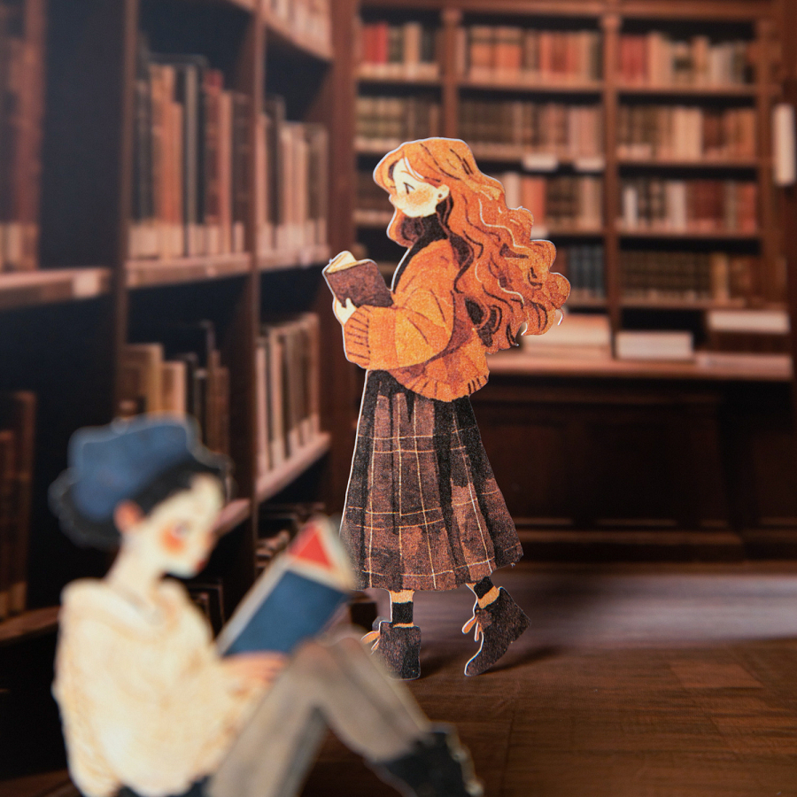 

[Artopia] Sticker Library Girl LIB Stiker Perpustakaan Buku Cewek Gadis Book