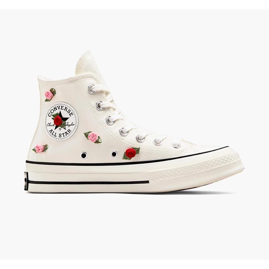 Sepatu Sneakers Wanita Converse Chuck 70 High Egret Red Lt Jellyfish Jitter Original A10637C