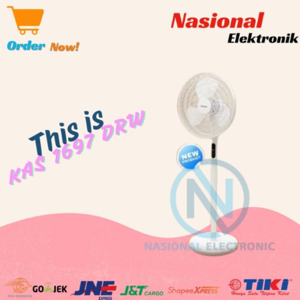 KIPAS ANGIN BERDIRI MIYAKO KAS 1697 DRW / KIPAS ANGIN MIYAKO KAS1697DRW / STAND FAN MIYAKO KAS-1697 
