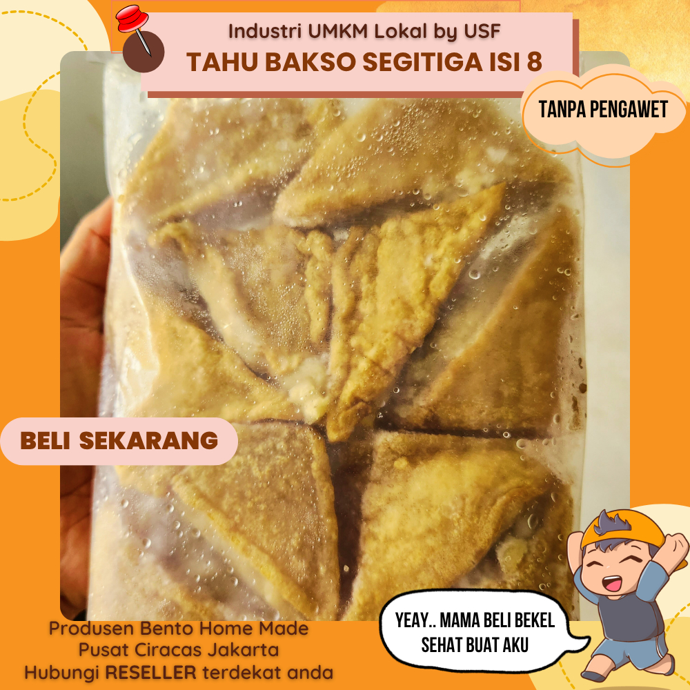 

TaHu Bakso Segitiga/tahu brutal/tahu walik aneka toping frozenfood home made