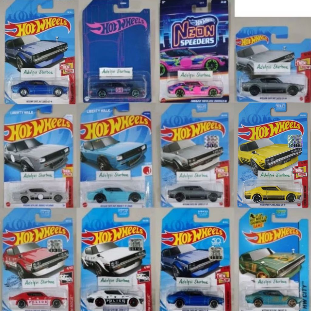 hotwheels hot wheels nissan skyline 2000 2000GT-R GTR lbwk liberty walk factory sealed short card po