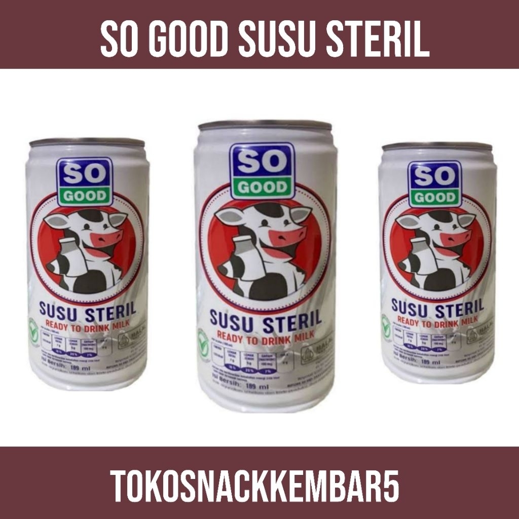 

So Good Susu Steril Kaleng per Biji