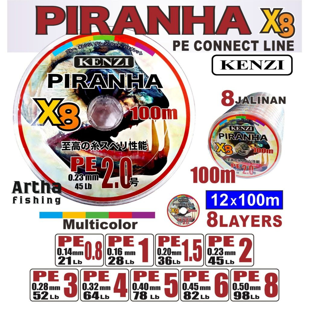SENAR PE PIRANHA X8 100M