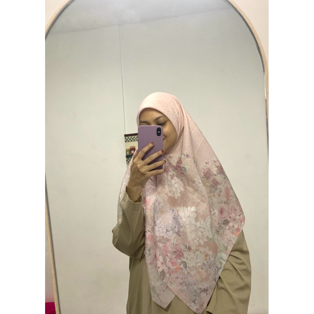 Hijab Motif Voal Premium - Pastel Petals