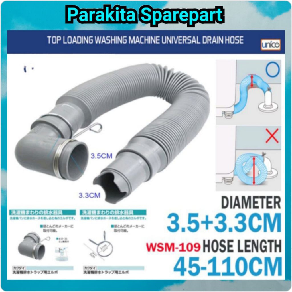 Selang pembuangan air mesin cuci otomatis