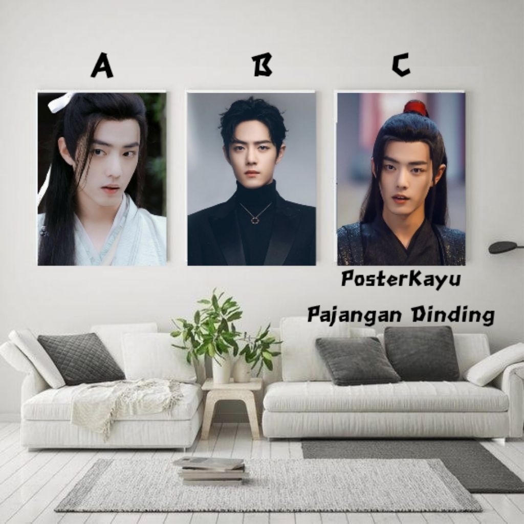 BISA COD poster kayu pajangan dinding Xiao Zhan aktor china