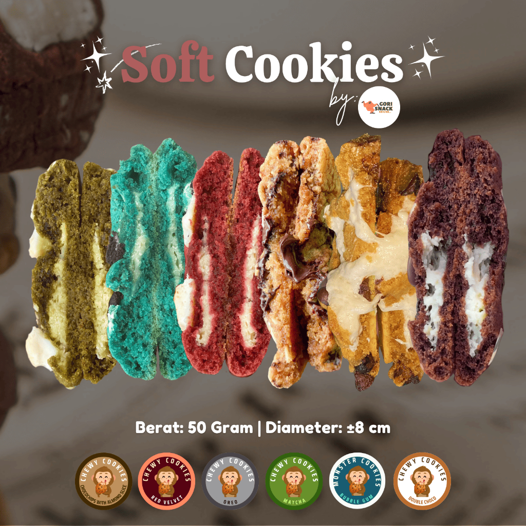 

SOFT BAKED COOKIES 50GR All Variants Premium Murah