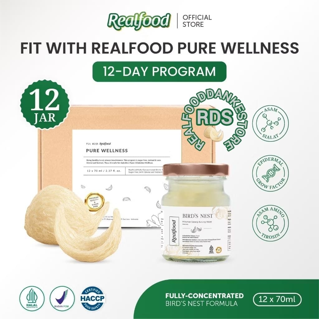 

Realfood Pure Wellness 6 Botol & 12 Botol Diskon Harga ( Minuman Sarang Burung Walet ) RDS
