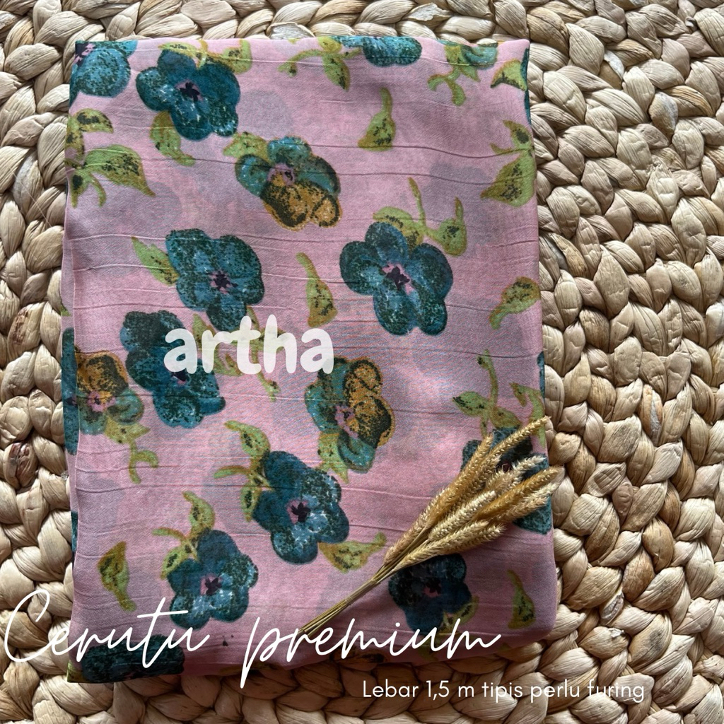 kain sifon sutra motif bunga kain sifon ceruty untuk kebaya motif