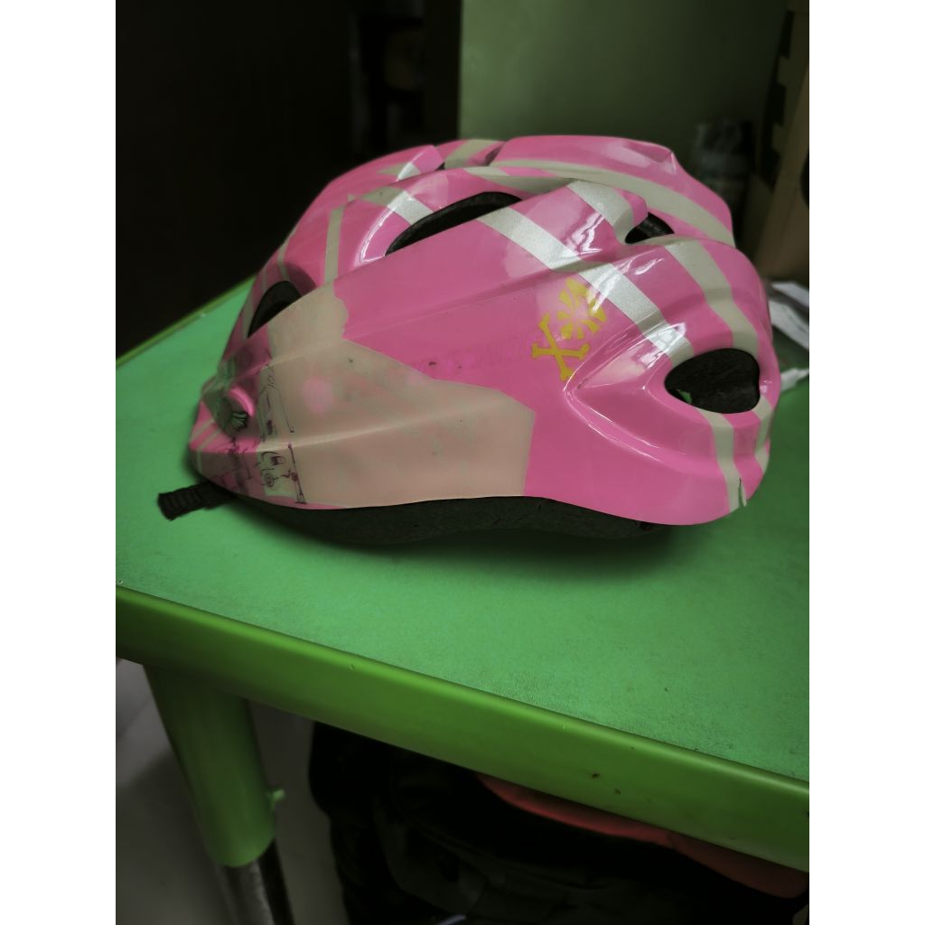 Helm Anak flying eagle Sepatu roda dan sepeda anak pink Second Preloved