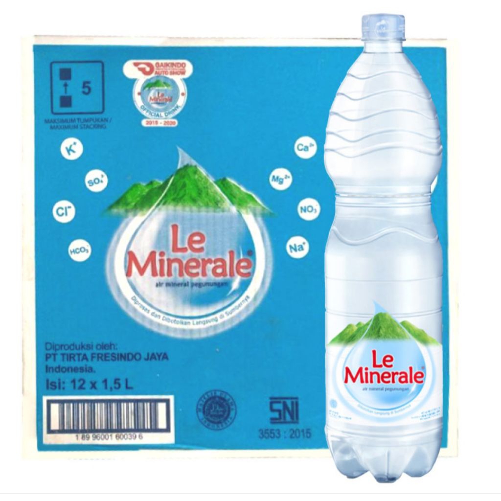 

AIR MINERAL LE MINERALE KEMASAN 1,5 LITER X 12 PCS (KARTON)