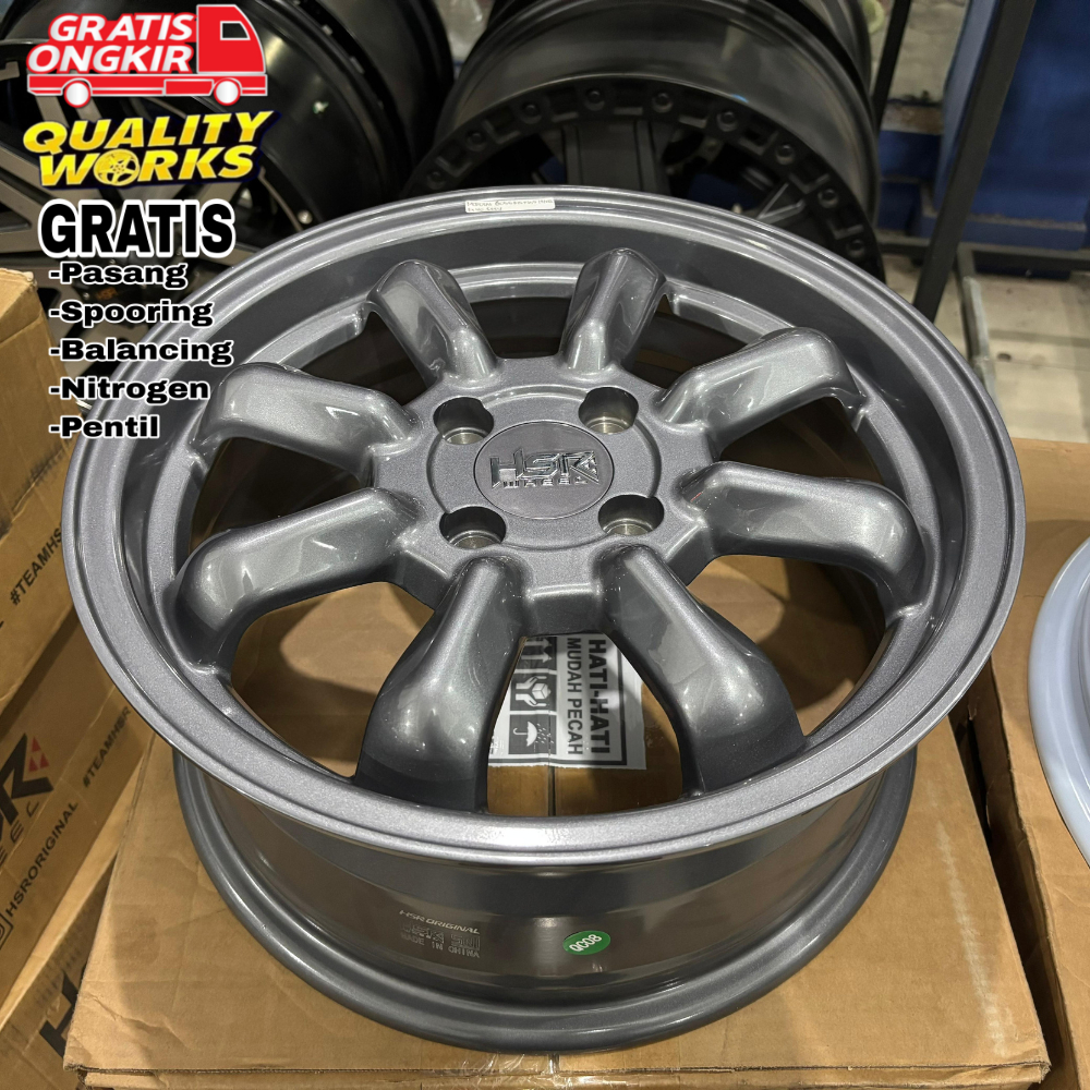 Velg Racing Mobil Agya, Brio, Sigra, Ring 15 Pelek Hsr Wheel Morotai