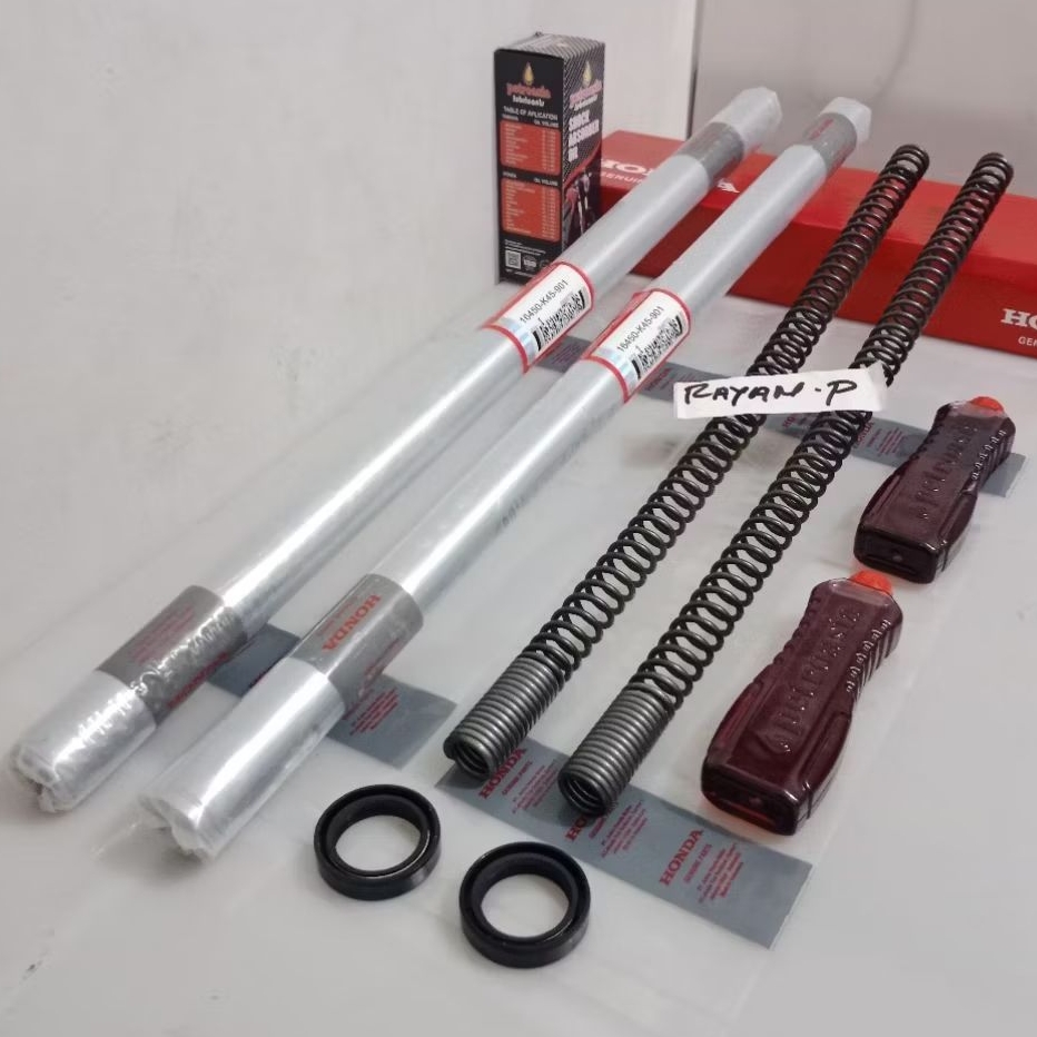 PAKET AS SHOCK DEPAN HONDA CBR150 LED CBR 150 NEW SOK+SIL+PER+OLI K45 TUTUP KLIP
