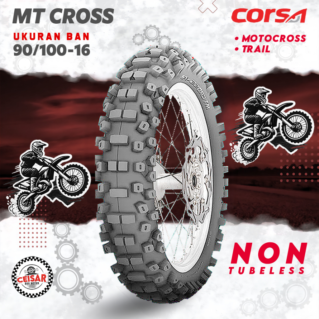 [PROMO MURAH] Ban Motor OFFROAD TRAIL MOTOCROSS CORSA MT CROSS X 90/100 Ring 16