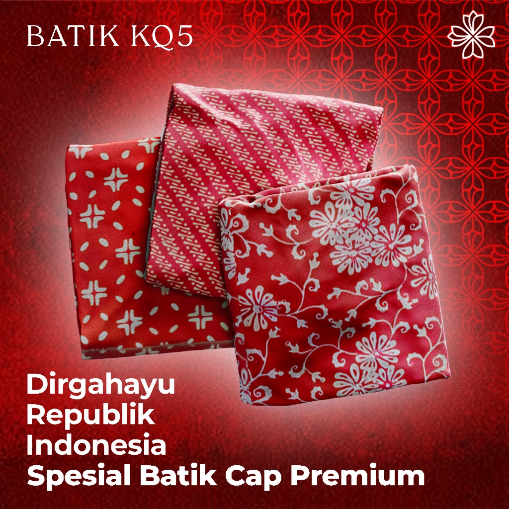 Kain Batik Cap Premium Merah Putih 17 Agustus Katun Murah Adem Halus Asli Pekalongan Bahan Jahit Kem