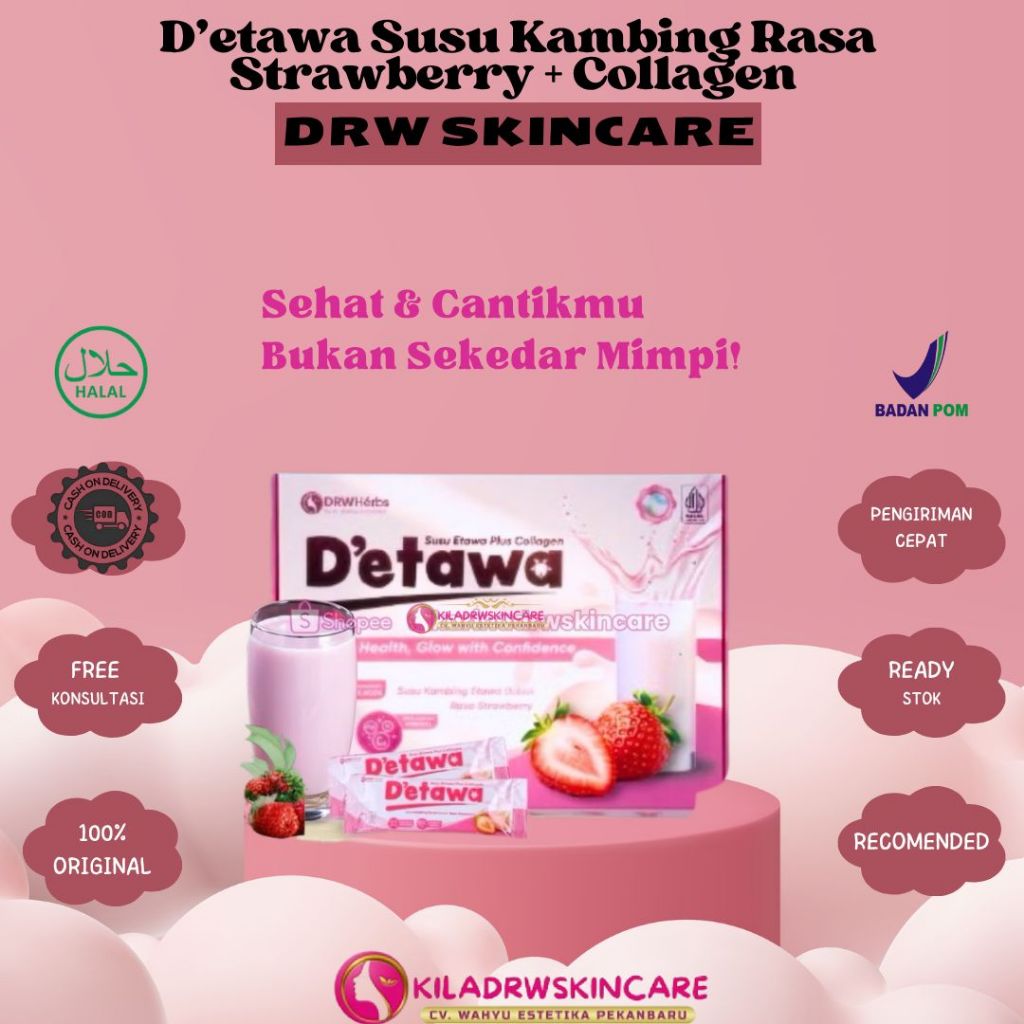 

DRW Herbs D'etawa | Susu Etawa Rasa Strawberry + Kolagen Best Seller ORI 100% BPOM