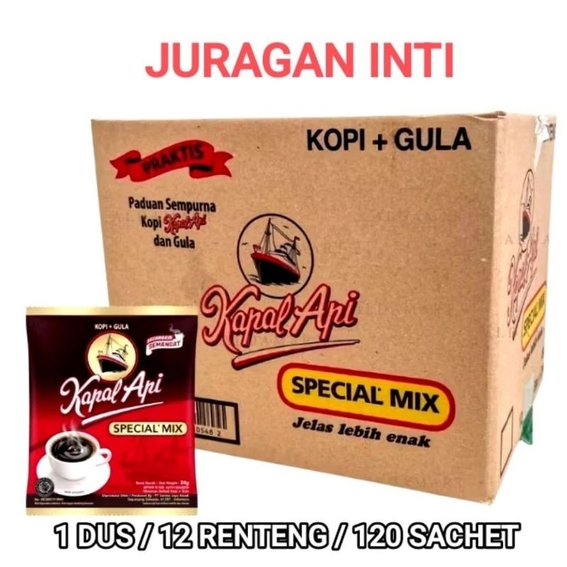 

Kopi Kapal Api Special Mix Kopi+Gula 1 Dus