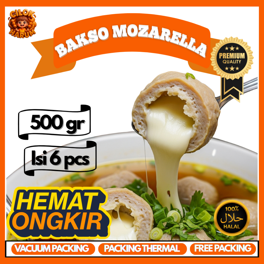 

Bakso Mozzarella Lumer Isi 6 – Keju Premium, Frozen Food Halal & Siap Rebus/Goreng