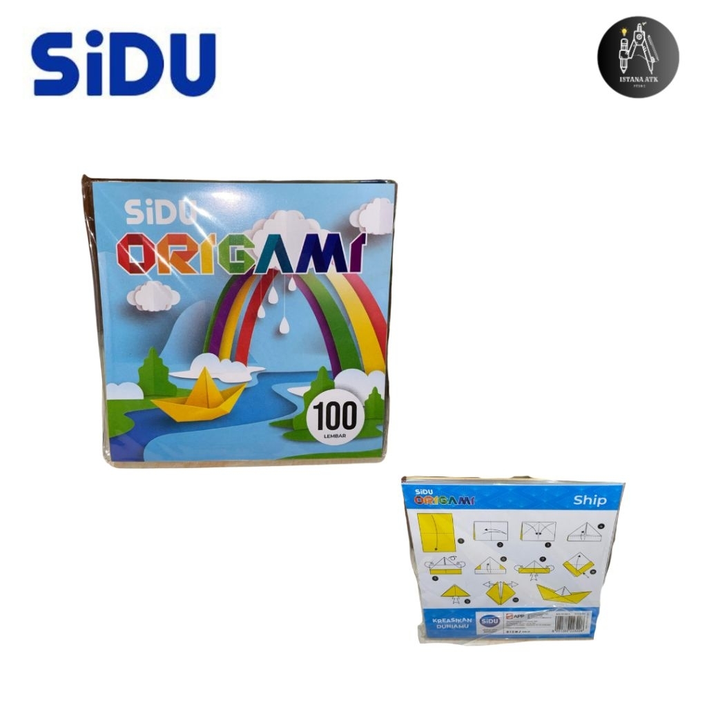 

Kertas Lipat Origami Warna-Warni SIDU 1 set (isi 100 lembar)