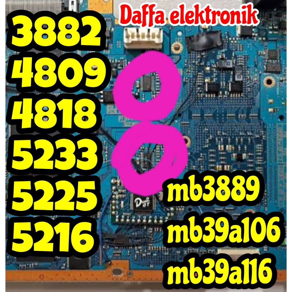 ic regulator ps2 3882 per 2 pcs / ic mb39A106 ps2 / mb39a116 / ic 5216 ps2 / ic ps2 4809 / IC 5225 /
