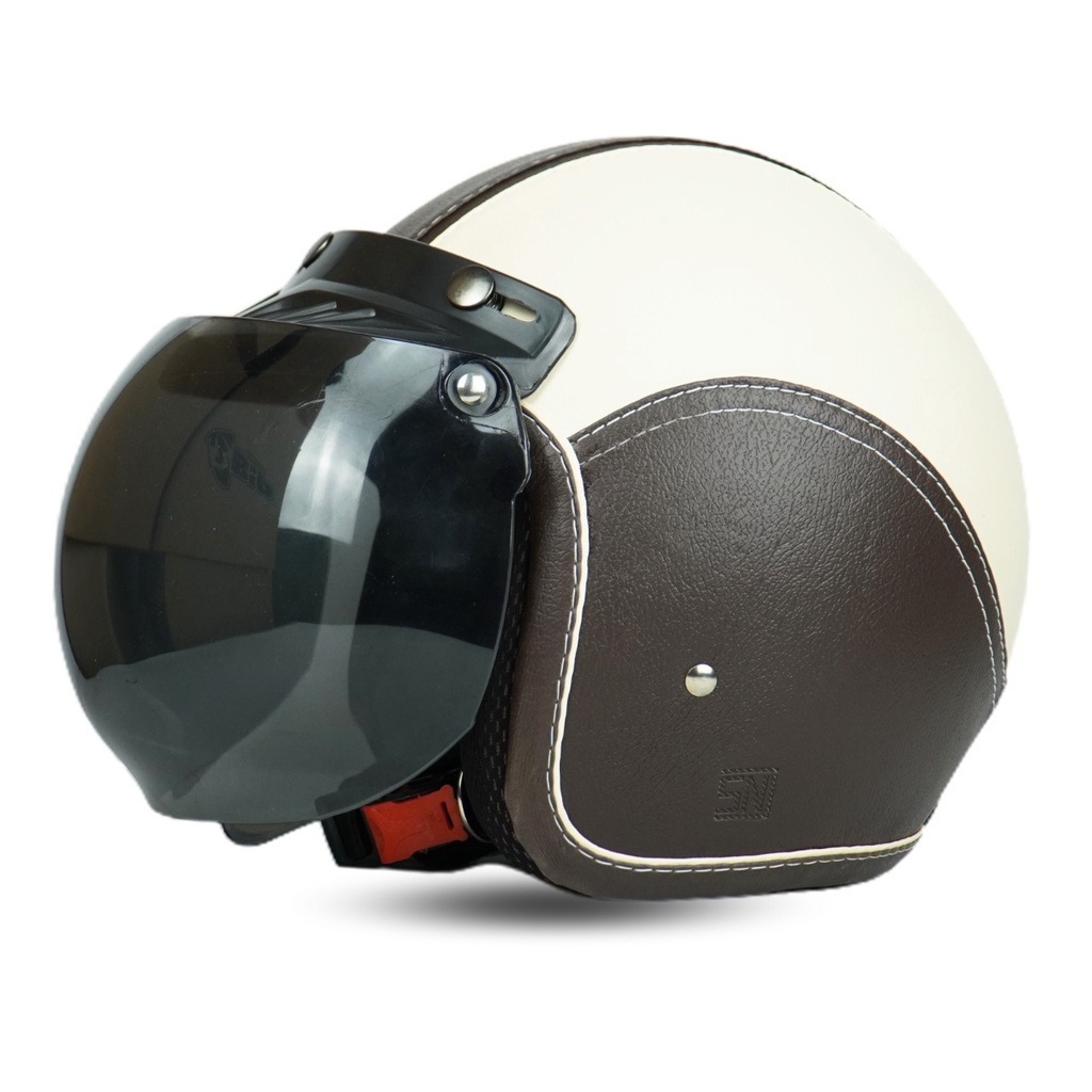 HELM BOGO CLASSIC SNI DEWASA PRIA DAN WANITA GLOSSY DOVE BANYAK WARNA PUTIH METALIC